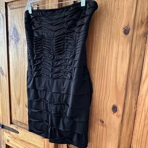 Paradise Black Strapless Bodycon Tube Dress - Size Large